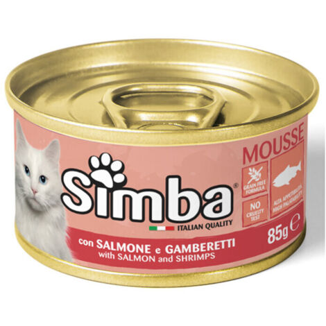 CIBO GATTO MONGE SIMBA  85 G SALMONE E GAMBERETTI- 24,0 pz