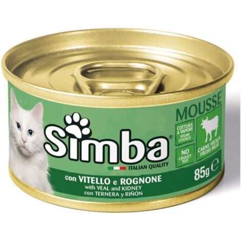 CIBO GATTO MONGE SIMBA  85 G VITELLO E ROGNONE- 24,0 pz