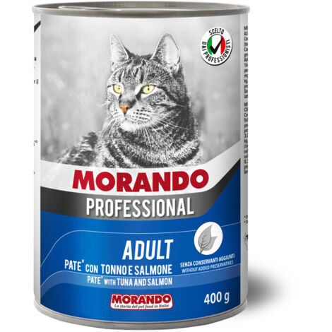 CIBO GATTO MORANDO LATT 400 G PAT TONNO SALMON- 24,0 pz