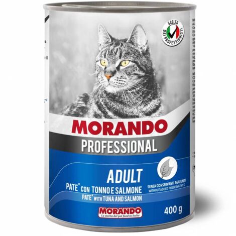 CIBO GATTO MORANDO LATT 400 G PAT TONNO SALMON Q.TA 24