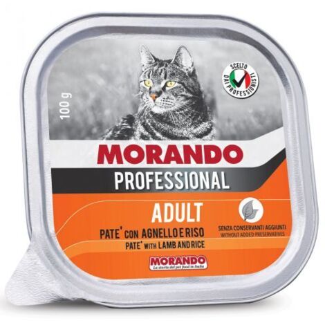 CIBO GATTO MORANDO VSC 100 G AGNELLO E RISO 32 PZ
