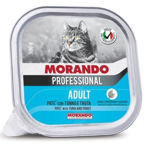 CIBO GATTO MORANDO VSC 100 G PATE TONNO E TROTA 32 PZ