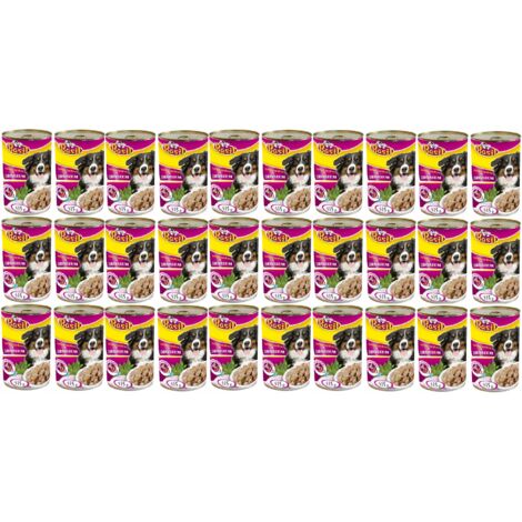 Cibo per cani Basil 415g con pollame, lattina da 30 pezzi