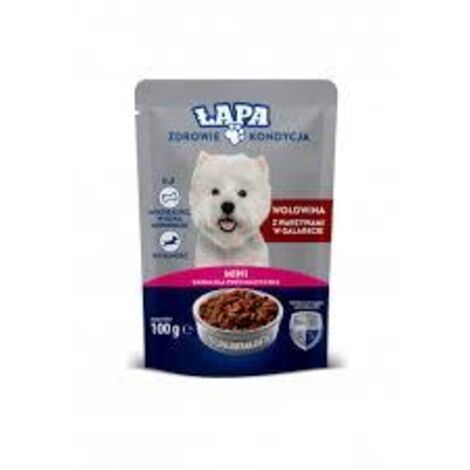 CIBO PER CANI LEWIATAN MANZO E VERDURE IN GELATINA 100G