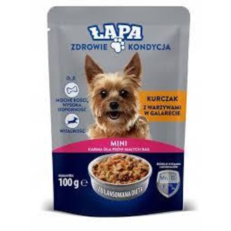 CIBO PER CANI LEWIATAN POLLO E VERDURE IN GELATINA 100G