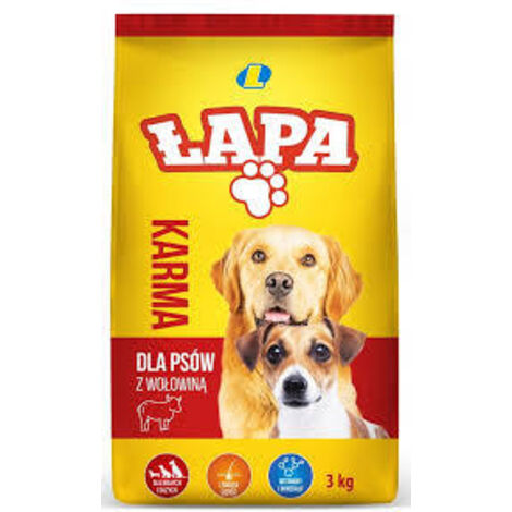 CIBO PER CANI PAW DRY AL MANZO 3KG LEWIATAN