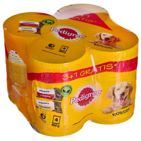 Cibo per cani PEDIGREE 2xManzo 2xPollo 4x400g