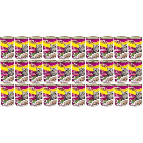 Cibo per gatti Basil 415g con pollame, 30 pezzi, lattina
