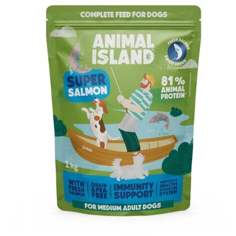 Cibo secco per cani ANIMAL ISLAND al salmone 1 kg