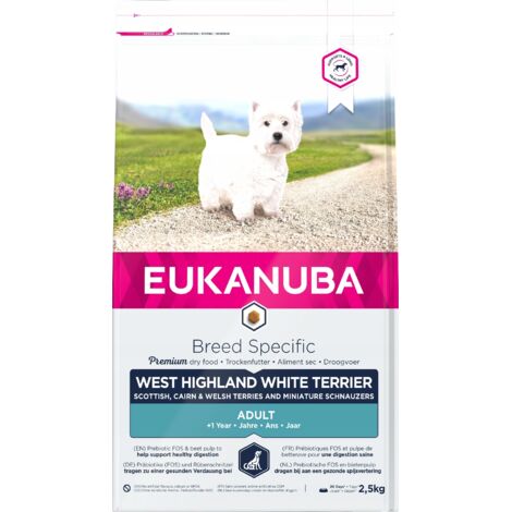 Cibo secco per cani EUKANUBA Adult West White Terrier, sacco da 25 kg