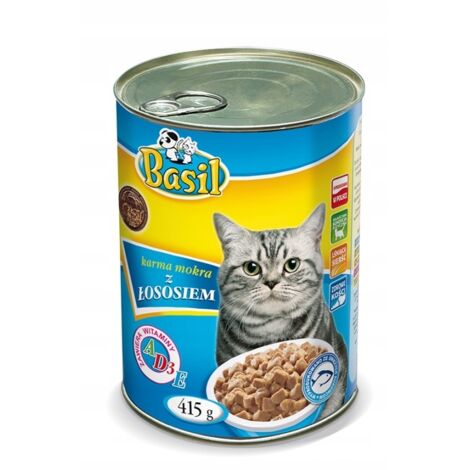 Cibo umido al basilico 415 g con salmone per gatti 1 pz.