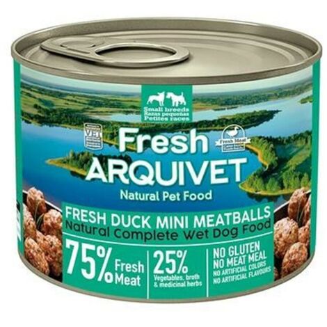 Cibo umido Arquivet Fresh Duck Mini Meatballs 200 g