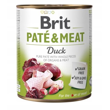 Cibo umido per cani BRIT Paté Meat Duck 800g