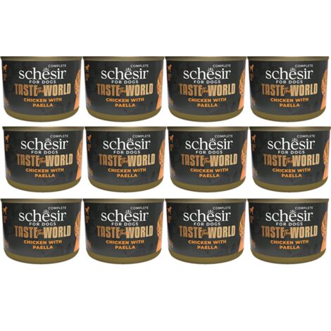 Cibo umido per cani SCHESIR AD TASTE THE WORLD Pollo PAELLA 12x150g