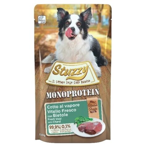 Cibo umido per cani STUZZY G-F Monoproteine Vitello con Bietole 24x150g