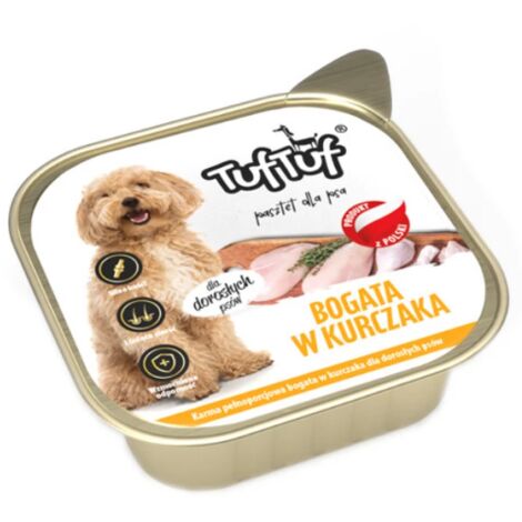 Cibo umido per cani Tuf Tuf Alupak paté di pollame 300g