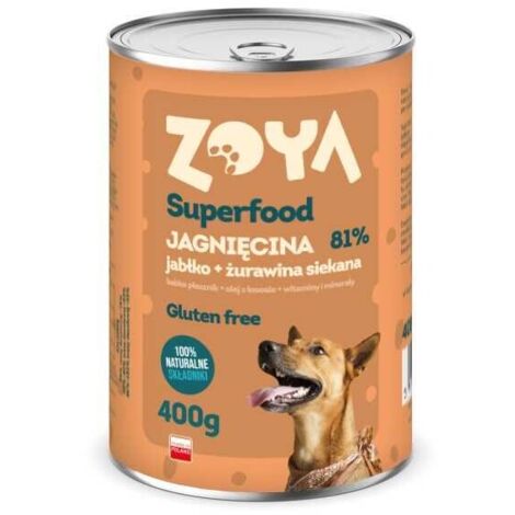 Cibo umido per cani ZOYA Lamb Superfood 400 g