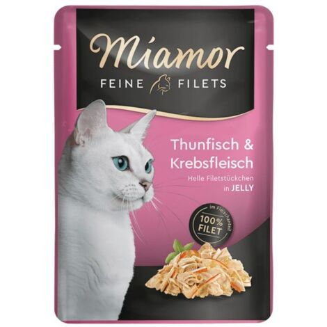 Cibo umido per gatti Miamor Feine Filetti di tonno con bustina di granchio 24x100g