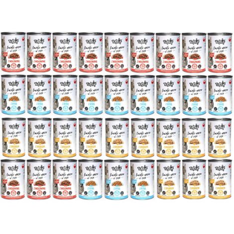 Cibo umido per gatti Tuf Tuf Mix di sapori 36 pezzi x 415 g