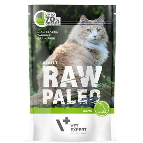 Cibo umido per gatti VetExpert Raw Paleo gatto adulto MIX DI SAPORI 24x100g