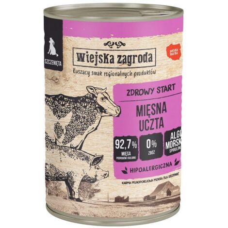 Cibo umido WIEJSKA ZAGRODA Carne di manzo e vitello 400 g
