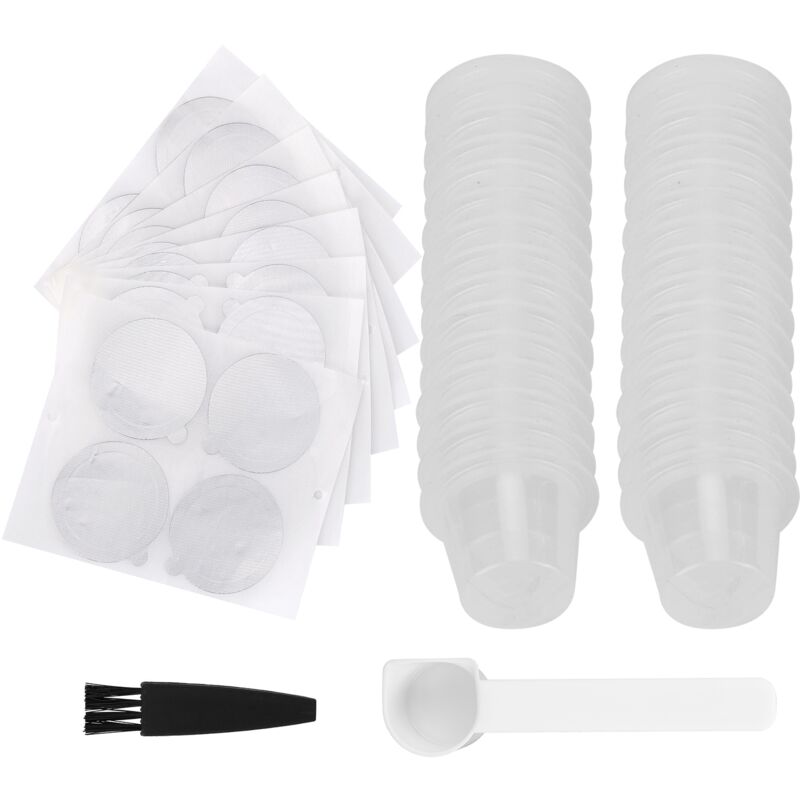 ciciglow Capsule de café, Fournitures de Cuisine jetables Tasse de Filtre de dosette de café, Bureau pour Maison(Couleur Transparente)