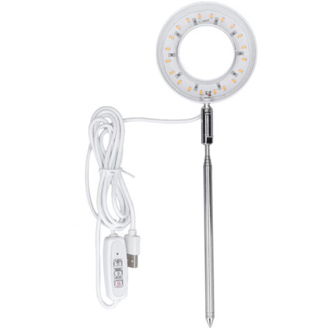 ciciglow Pflanzenlampe, Pflanzenlampe mit Ständer, 5W Vollspektrum-LED-Bodenleuchte für Zimmerpflanzen, höhenverstellbar, automatischer Timer, 4cm, Garten