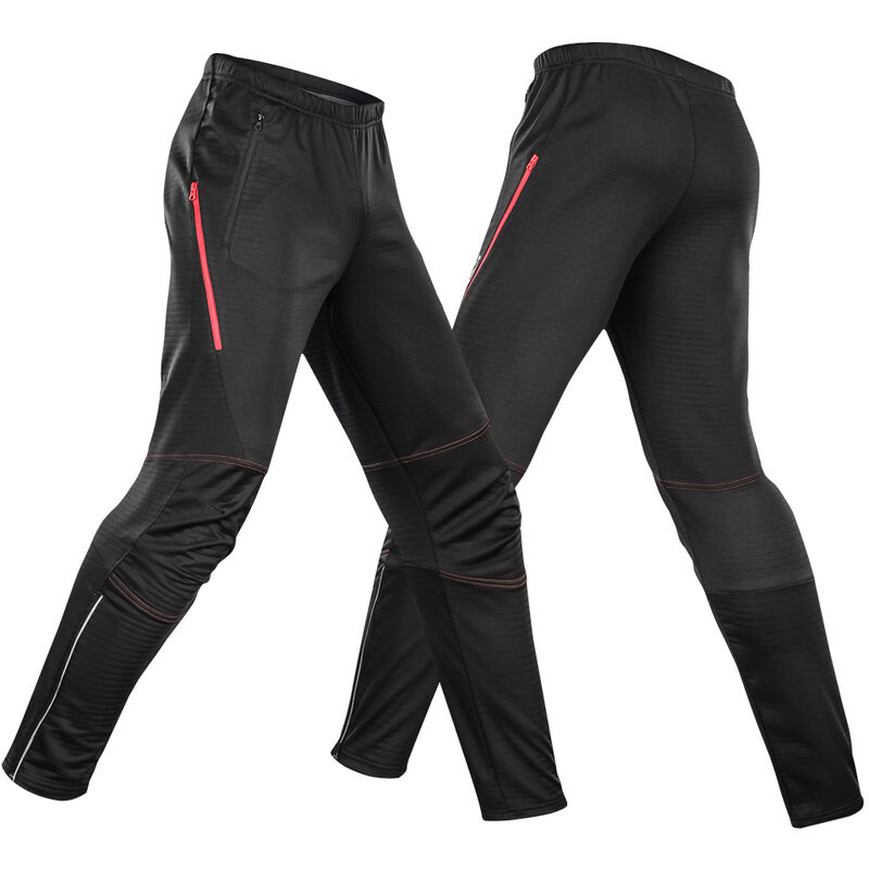 

Ciclismo Pantalones Impermeable Hombres En invierno termica Fleece rompevientos montar en bicicleta Operando Sport pantalones, Rojo, L - Lixada