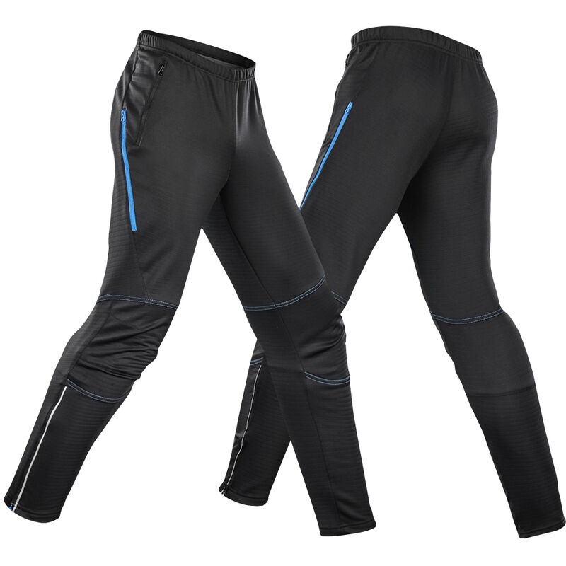 

Ciclismo Pantalones Impermeable Lixada Hombres En invierno termica Fleece rompevientos Montar en bicicleta Running Sport pantalones azul L