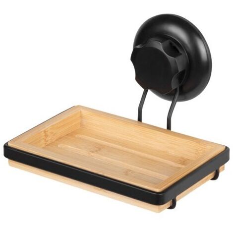 Cie-europe Porte-savon moderne noir bambou naturel