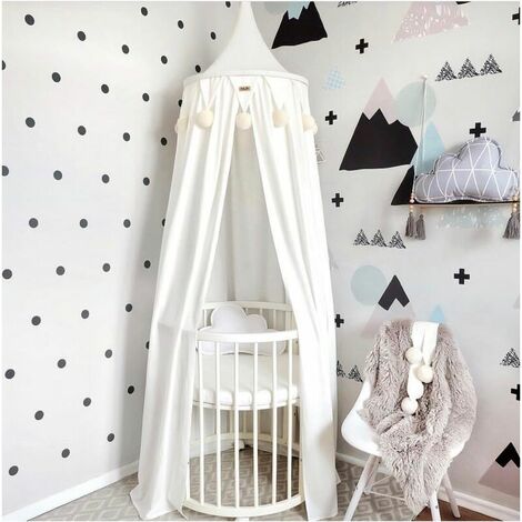 Ciel de Lit Bébé Enfant Tente de Lecture Coton Maison des enfants furball été berceau moustiquaire lit rideau jouer maison tente
