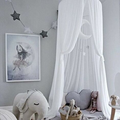 Soldes - Ciel de lit en bois blanc vieilli - Romance - Interior's