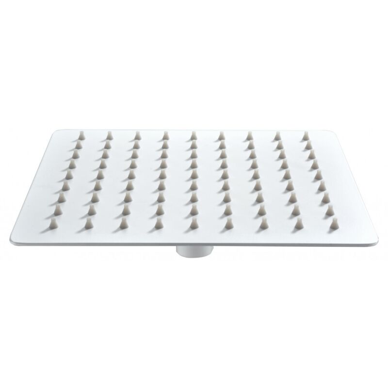 Imex - Pommeau de douche carré en inox blanc mat 30 cm