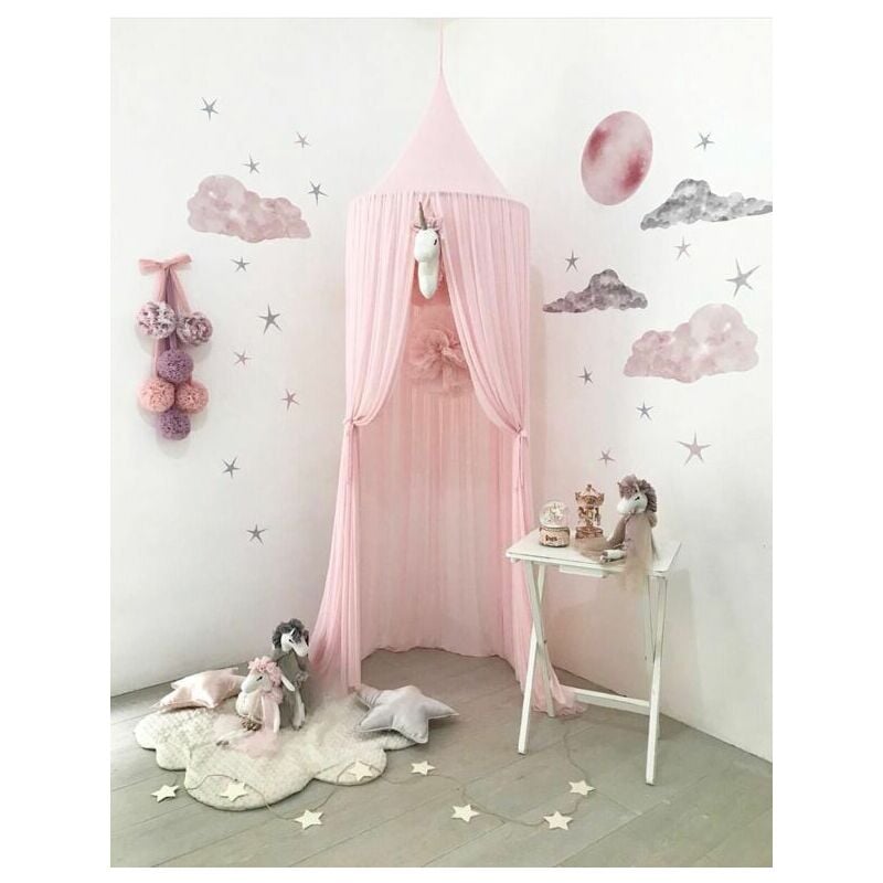 Ciels de Lit pour Enfant, Moustiquaire baldaquin pour Bébé ou Enfant, Conception de décoration à double couche Baldaquin pour de Chambre à Coucher