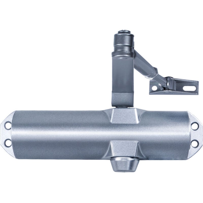 Wolfpack - Ferme-Porte Avec Retenue Force 4. Couleur Argent (Portes 90/120 cm.)