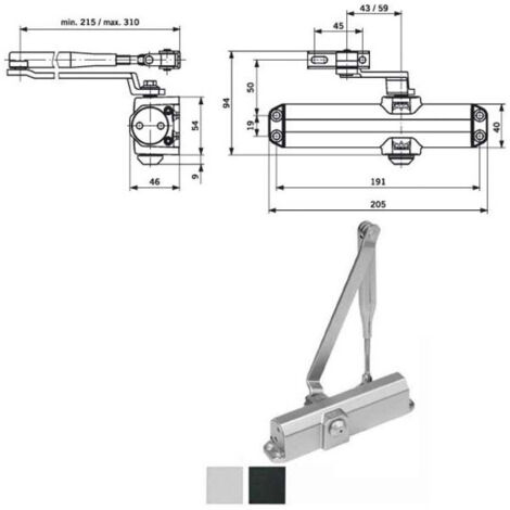 CIERRAPUERTA TS COMPACT BRAZO RETENEDOR