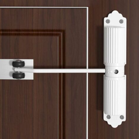 Cierrapuertas de alta resistencia – Cierrapuertas hidráulico automático con resorte de seguridad – para puertas interiores y exteriores – Cierrapuertas cortafuegos – Producto con resorte de seguridad 