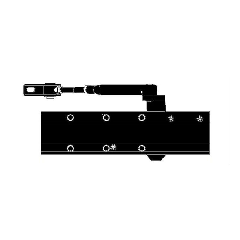 Sevax - Cierrapuertas de cremallera - Brazo de compás F2 a 4 Negro ESV7184N