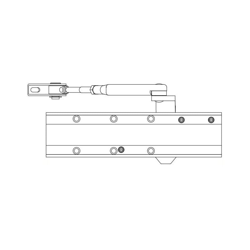 Cierrapuertas de cremallera - Brazo de compás F2 a 5 Blanco SEVAX - ESV7183B