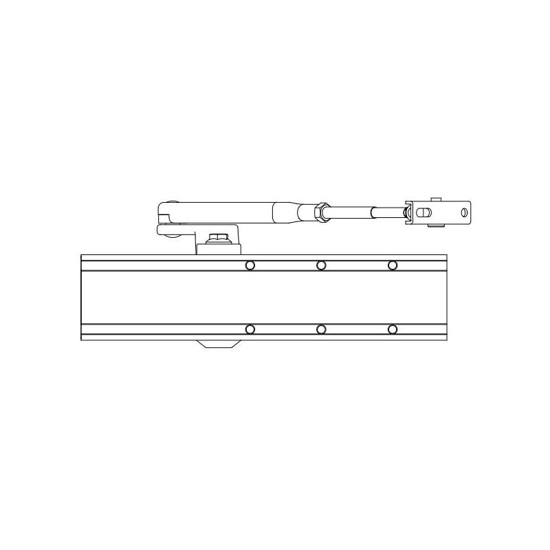 Sevax - Cierrapuertas de cremallera - Brazo de compás F2 a 6 Blanco ESV7181B