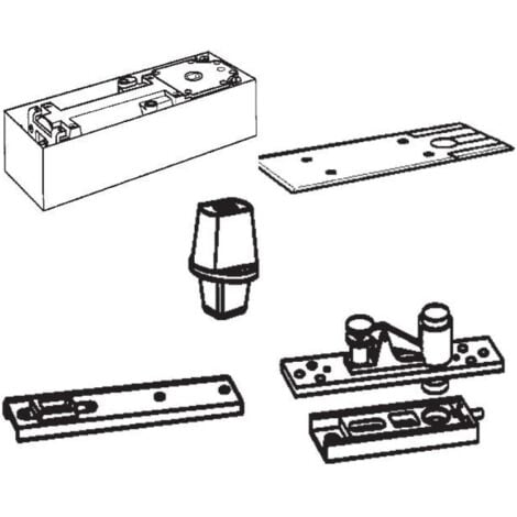 Cierrapuertas suelo bts-75v inox con fijacion 90º dorma