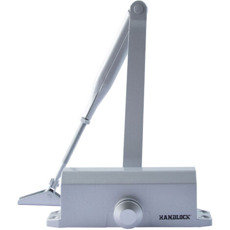 Cierrapuertas reversible plata handlock ds503 con retenedor