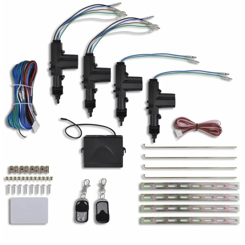 

Happyshopping - Cierre centralizado de coche con 2 llaves, 4 motores de 12 V