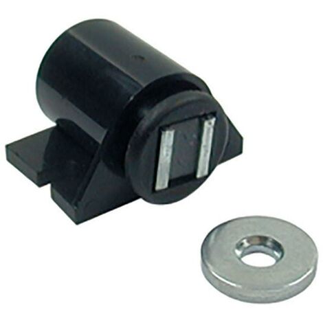cierre magnetico erizo k4(10) negro con placa regulable. de sobreponer. con placa iman.