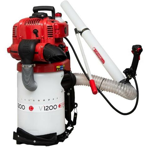 Cifarelli V1200E - Aspiratore a Spalla per Castagne Nocciole Noci Olive Tubo 75cm 5 HP
