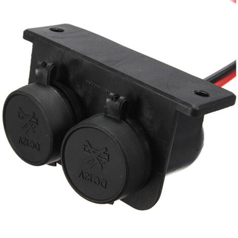 Cigarette Lighter Socket, Double Hole Waterproof Marine Grade 12V/24V DC Cigarette Lighter Plug, Outlet for Cars and Boats