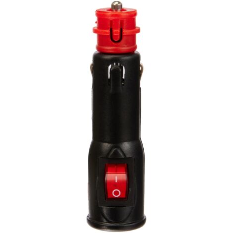 Cigarette Lighter Socket with Switch 12V, Black