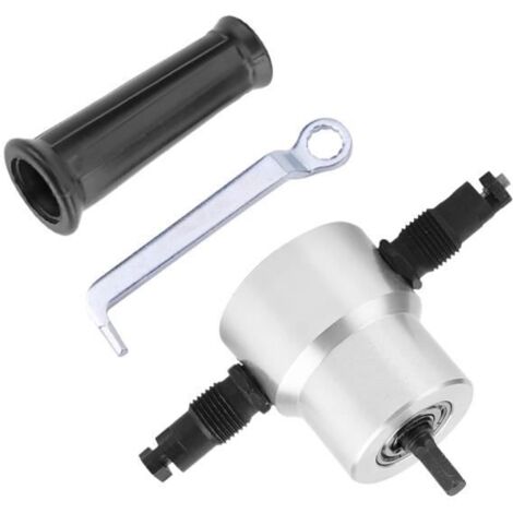 Cikonielf grignoteuse de perceuse électrique Outil de coupe portatif de grignoteuse de coupeur de tôle à double tête