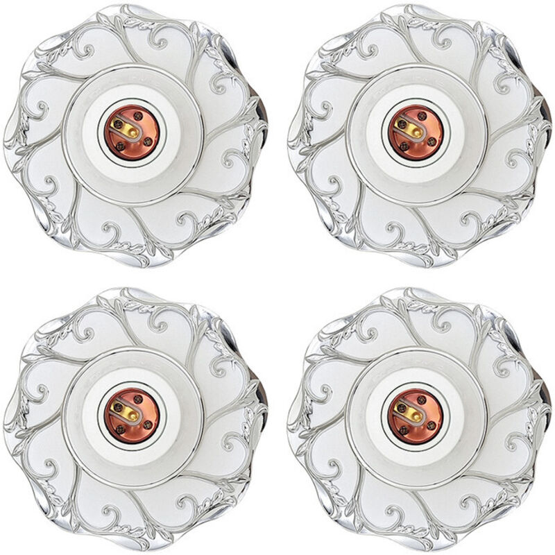 CILIA Lot de 4 Douille E27 Plafond et Mur Douille Ampoule en Saillie Douille E27 à Visser pour Lampe LED Idéal Douille de Chantier, Garage, Cave (