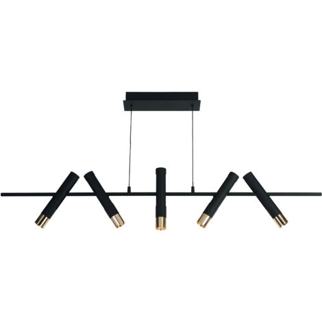 Cilindro 5Lt Bar Pendant - Metallo nero e oro